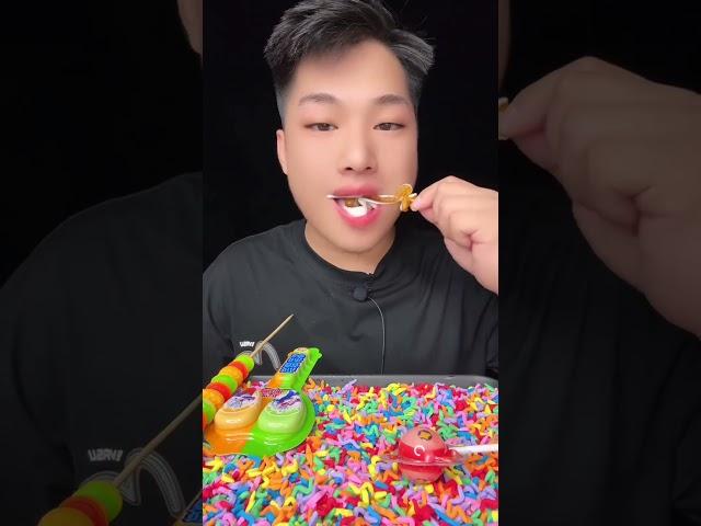 Colorful Candy ASMR  #mukbang #usa #asmr #sweet #snacks #newyork