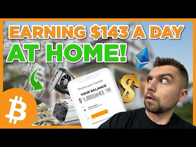 I'm EARNING $143 A DAY?! Mining Bitcoin and Crypto Coins at home!