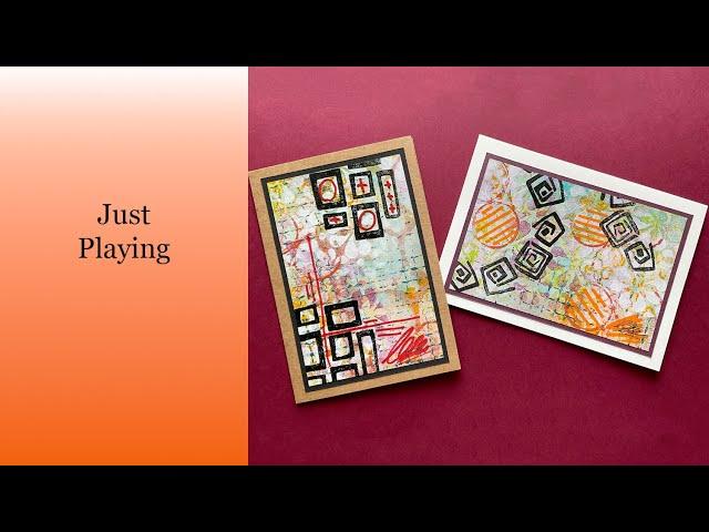 A Pair of Abstract Thank You Cards