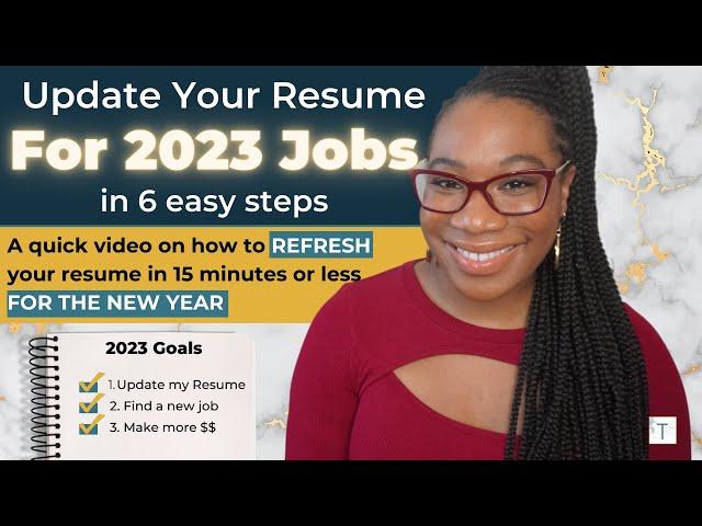 How to QUICKLY Update Your Resume in 2024 | Update Your Resume in 6 Easy Steps In 15 Minutes or Less