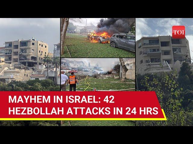 Hezbollah On Warpath: 250+ Rockets Ravage Israel; 6 IDF Bases, Training Camp Under Attack