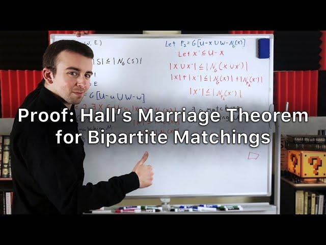 Proof: Hall's Marriage Theorem for Bipartite Matchings | Graph Theory