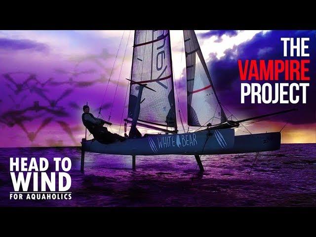 34.6 knots - Incredible Foiling Catamaran using Moth Foil technology  - The Vampire Project