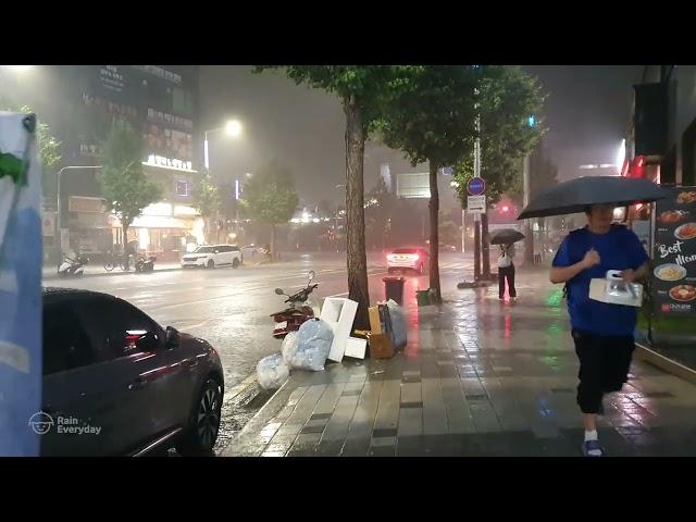 Oh Yes Real Heavy Rain Walk. Relaxing Sound for Sleep Study Meditation. White Noise ASMR.