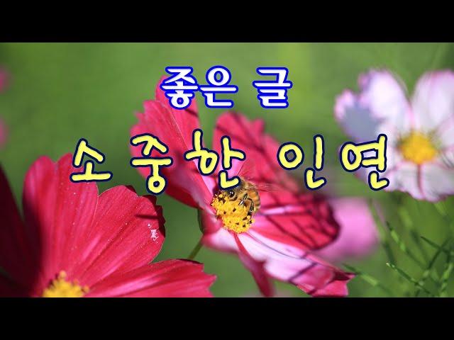 [좋은 글] 소중한 인연 (자막포함)