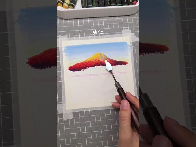 Sunrise over Mount Fuji! Here comes a drawing tutorial! Come and try it out #drawing #creation