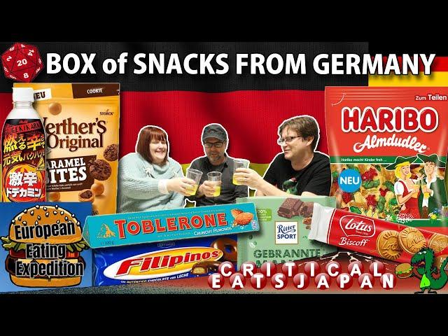 A Box of Snacks From Germany @EuropeanEatingExpedition  Part 1 | with Sara & Jim