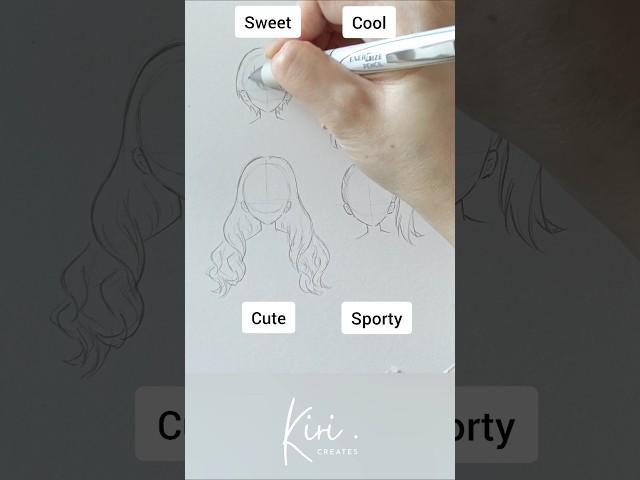 How to draw anime girl hair bangs #howtodrawanime #draw #animehairstyle #animetutorial