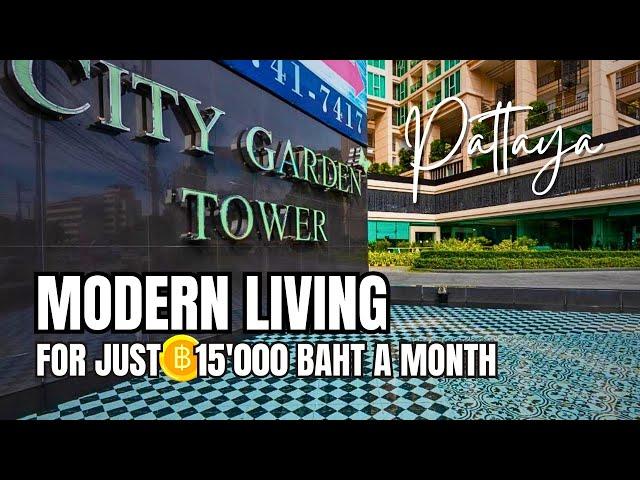 Modern High Rise Condo Central Pattaya City Garden Tower Review | Modern Living for Just 15,000 THB