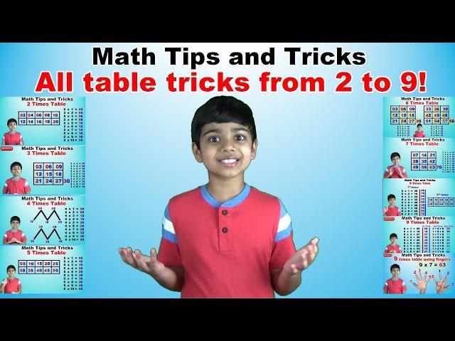 Learn 2 to 9 Times Multiplication Tricks | Easy and fast way to learn | Math Tips and Tricks