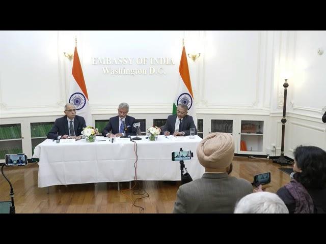 EAM : Press Conference in Washington DC. (January 22, 2025)