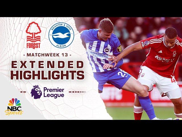 Nottingham Forest v. Brighton | PREMIER LEAGUE HIGHLIGHTS | 11/25/2023 | NBC Sports