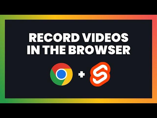 Make A Screen Recorder With Svelte And The Screen Capture API