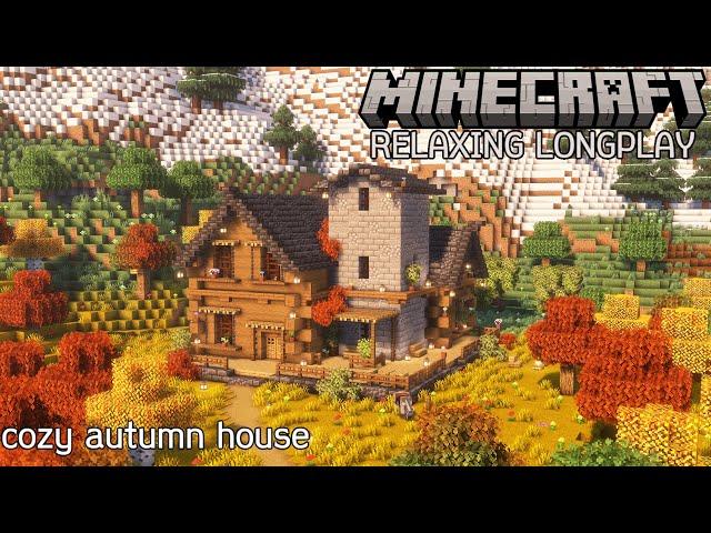 Cozy Autumn House - Minecraft Relaxing Longplay (No Commentary) 1.20.1