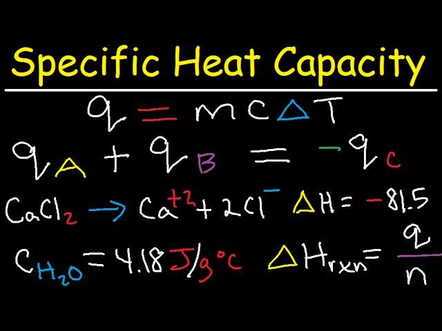 Specific Heat Capacity Problems & Calculations - Chemistry Tutorial - Calorimetry