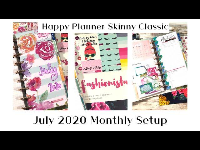 Happy Planner Skinny Classic | July 2020 Monthly Setup | #useyourstash