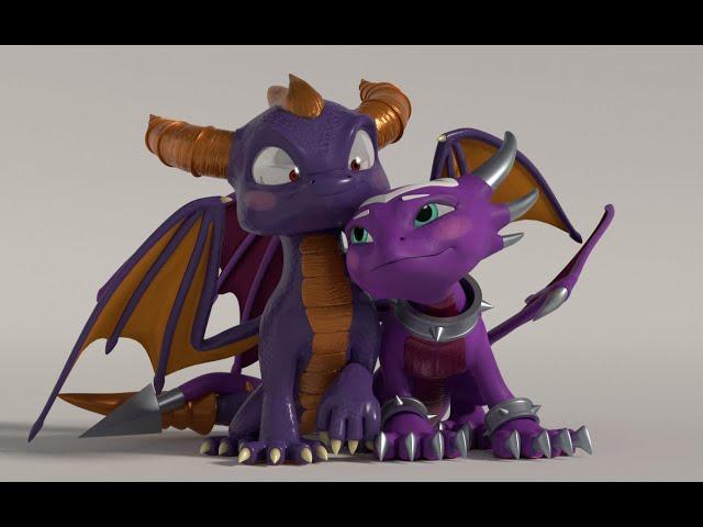 Cynder Kisses Spyro Short Animation