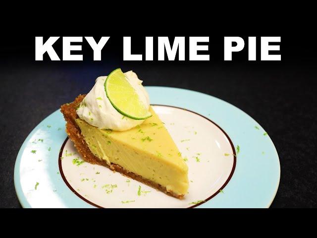 Key lime pie with graham cracker crust