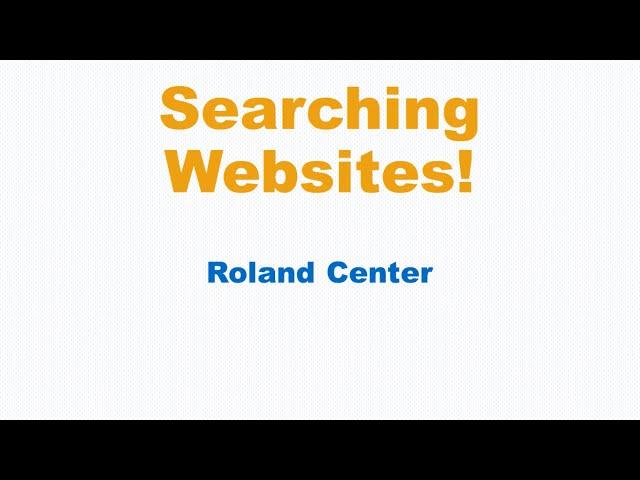 Searching Online!