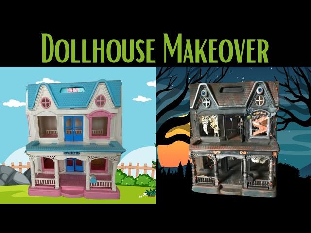 Creepy DollHouse Makeover: Dollar Tree Halloween DIY