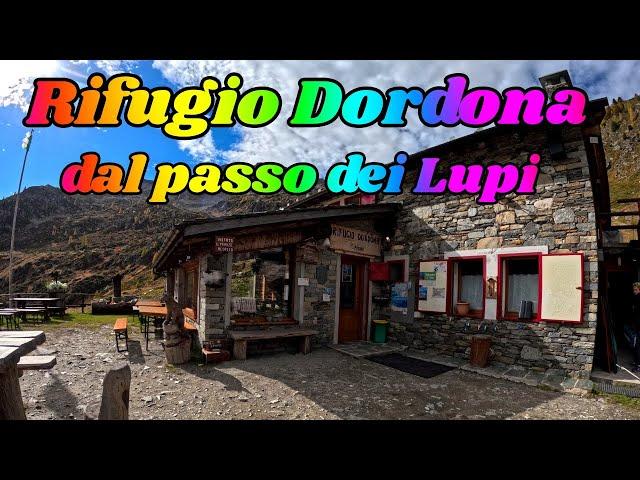 Rifugio Dordona dal passo dei Lupi , Trekking Valtellina , val Tartano,Italia.