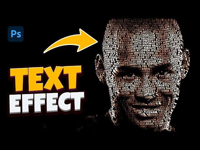 Text Portrait effect - Photoshop Tutorial