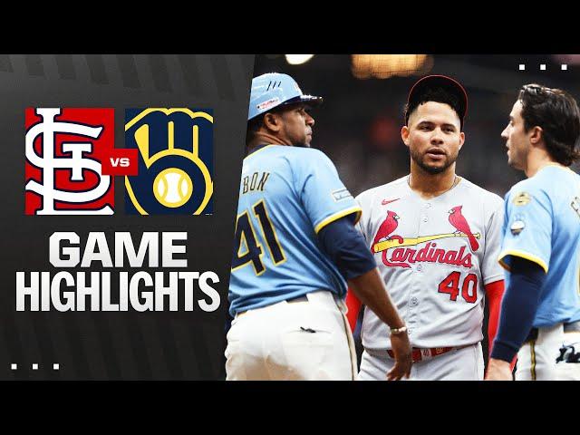 Cardinals vs. Brewers Game Highlights (6/13/25) | MLB Highlights