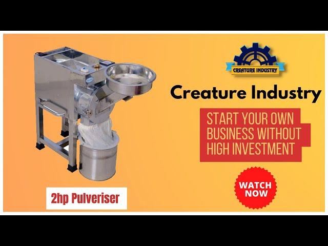 2HP Pulveriser machine - live working | 2HP पिसाई की मशीन - लाइव वर्किंग