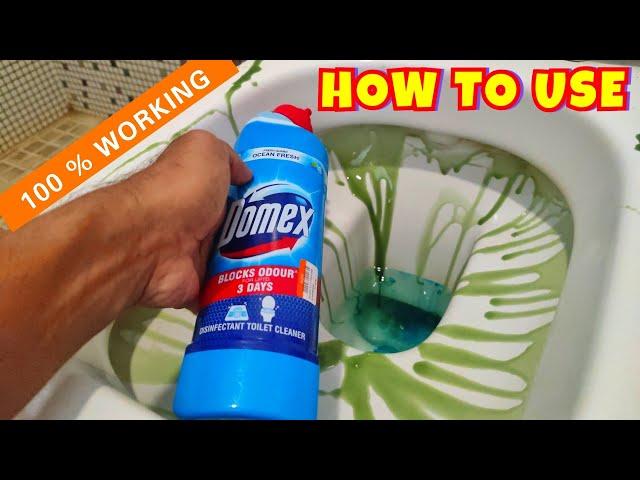 HOW TO USE DOMEX DISINFECTANT TOILET CLEANER | How to clean toilet bowl stains |Domex toilet cleaner