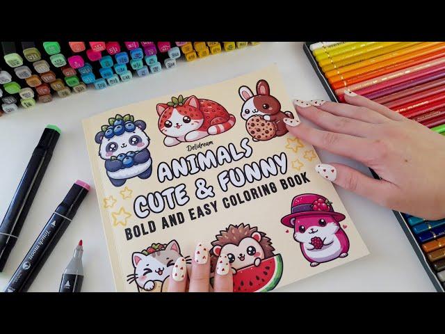 ASMR Coloring my Own Coloring Book | Cute Animals