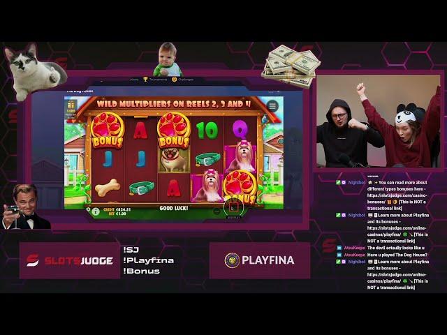 Best moments from Slotsjudge Stream: Playing The Dog House Slot by Pragmatic Play