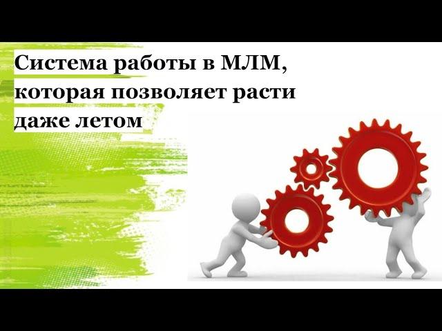 Система работы в МЛМ, которая позволяет расти даже летом 