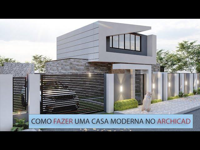 Como FAZER uma CASA MODERNA no ARCHICAD - #2 - Trailler