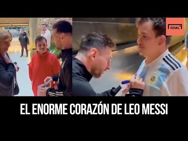 El emotivo gesto de Messi con un aficionado y su madre - ¡No apto para corazones sensibles!