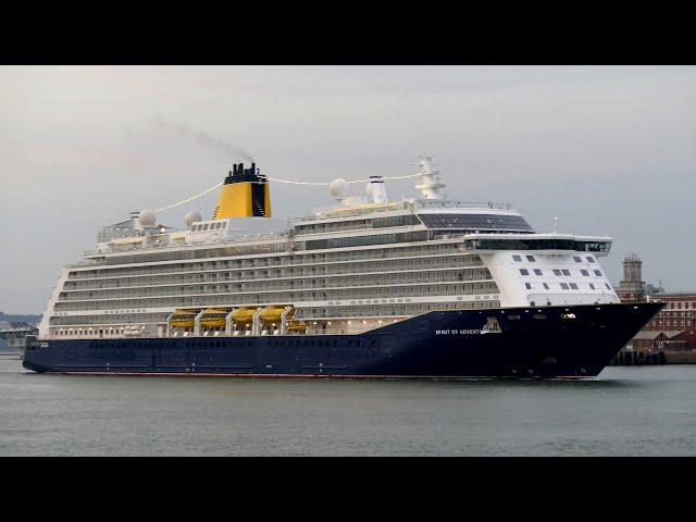 Spirit of Adventure cruise ship leaving Portsmouth Harbour, UK - Saturday 21 September 2024