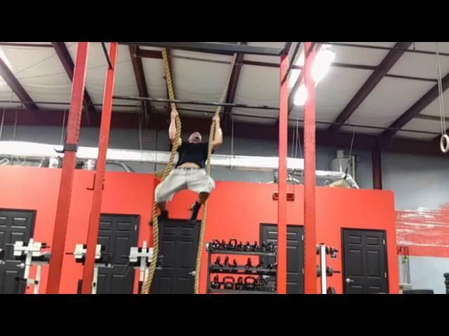 Double crazy legs rope climb.