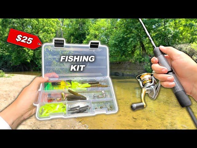 I Built my OWN Creek Fishing Kit & Caught THIS! ($25 Challenge)