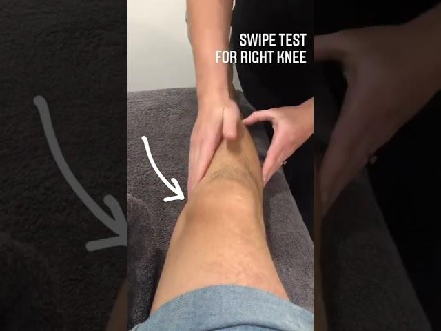 This test is used in the clinic to assess for a knee effusion, or swelling in the knee joint