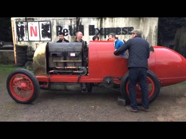 1911 28.4 litre Fiat S76 first start up - 28 November 2014