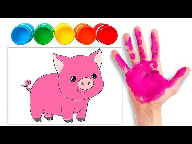 Best Learning Animals with Painting and Puzzle | Preschool Toy Toddler Learning Video