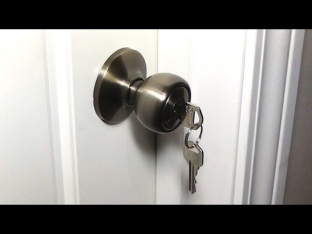 Keyed Entry Door Knob Installation - Door Lock