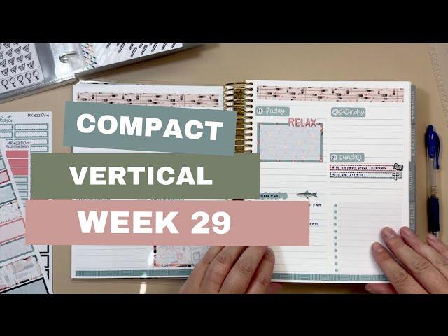 Week 29 | Erin Condren 7x9 compact vertical LP