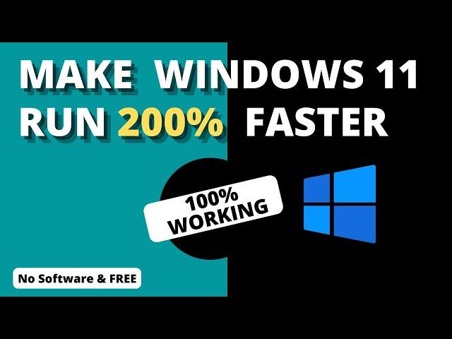 Make Windows 11 Run Faster | Speed Up laptop | Optimize laptop