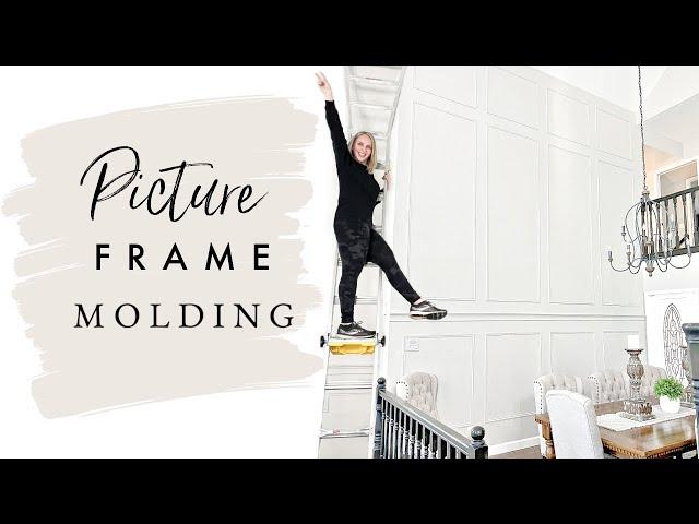 DIY PICTURE FRAME MOLDING | TRANSFORM YOUR PLAIN WALLS! | DINING ROOM MAKEOVER