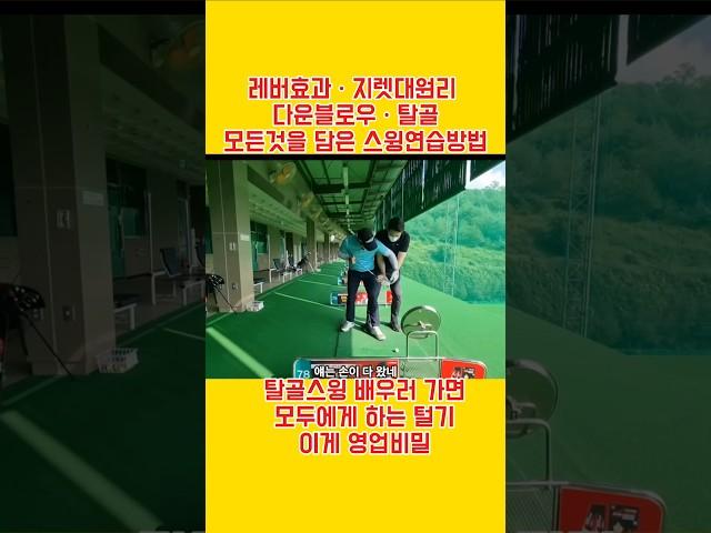 골프레슨의 모든 영업비밀을 담은 연습방법은 이거에요. 이 연습방법으로 #골프 비거리 늘렸어요. #지렛대원리 #레버효과 #다운블로우 #탈골스윙 #골프당당 #golf