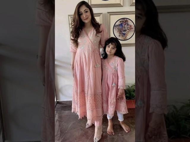 Mother and daughter same dress design #shorts #trending #fashion #shortsfeed #shortsviral #viral