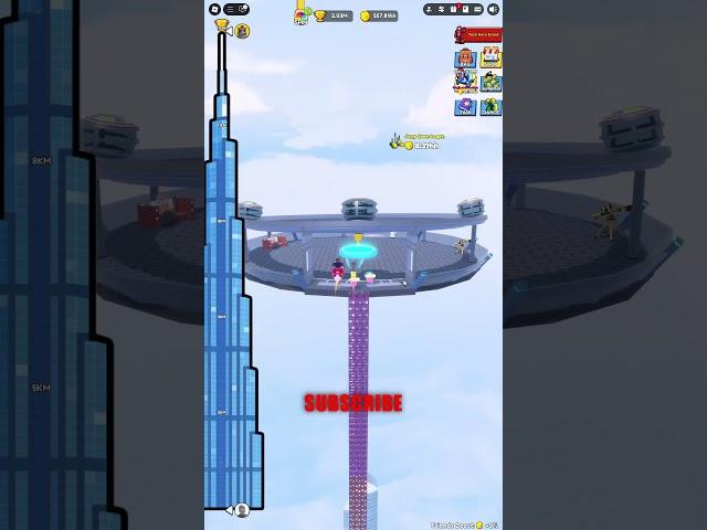 I Climbed Burj Khalifa Tower In Climb And Jump Tower Roblox! #climbandjumptower #RobloxShort #shorts