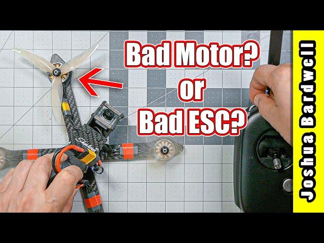 Quadcopter motor twitching. What next? | BAD MOTOR OR ESC TROUBLESHOOTING GUIDE