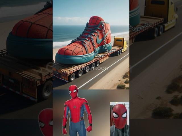 Superheroes giant shoe avengers Marvel & DC #marvel #avengers #spiderman#shorts#robot