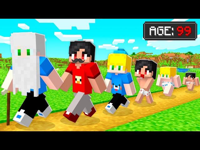 CICLO DE VIDA do KASS E KR no Minecraft!